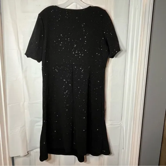 Dorothy Perkins Black Sparkly Maternity‎ Dress Womens Sz 10 Party Event Babymoon - Image 2