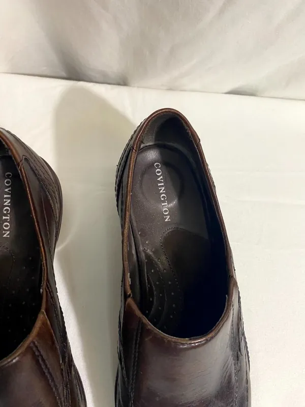 Covington Marta Women’s Brown Leather Slip On Shoes Size 7W Comfort Low Heel - Image 3