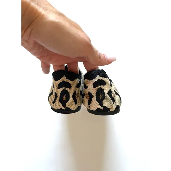 Mia Ballerina Pointed Stretch Flats Animal Print Tan Size 6 NEW - Image 7