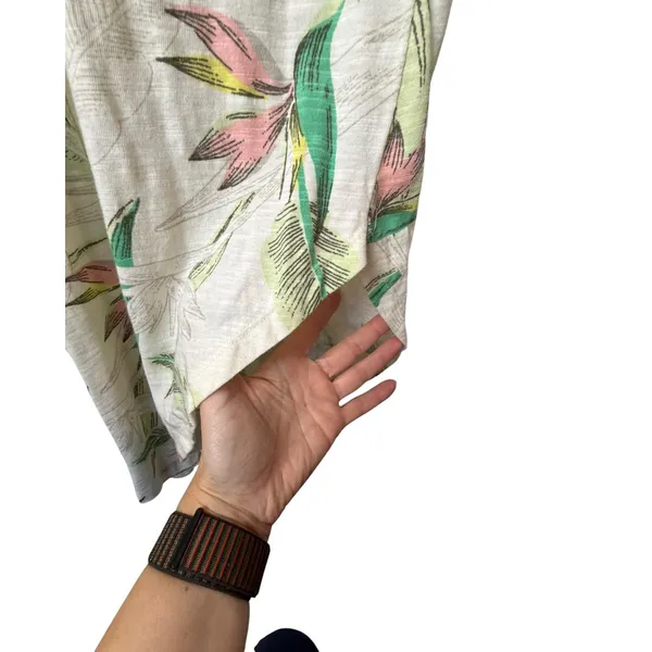 Z Supply Reverie Dress Women Large White Birds Of Paradise Floral Midi Tropical - Image 7