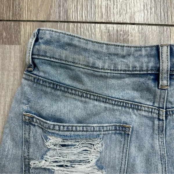 American Eagle Outfitters Ripped Denim Mom Jean Shorts, Size 4 - Image 6