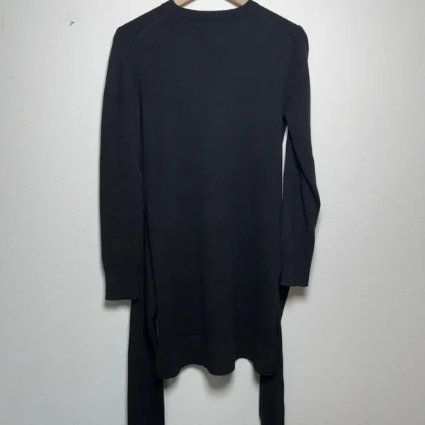 Michael Kors Collection Women 100% Cashmere Sweater Black Tie Waist Avant Guard - Image 6