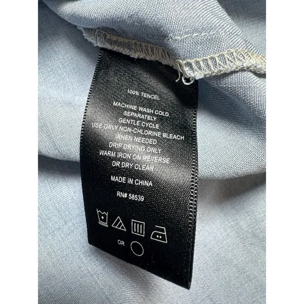 Kut from the Kloth Womens Denim Jean Button Up Shirt MEDIUM Blue - Image 6