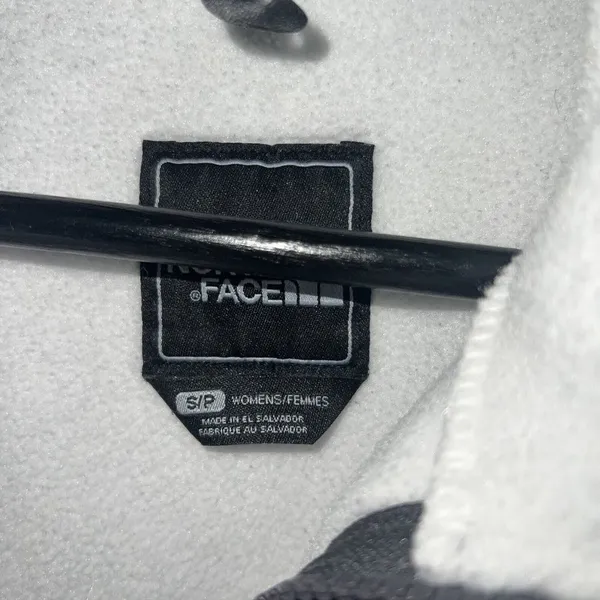 The North Face Denali Fleece Jacket Womens Size S White Gray Polartec Zipper - Image 2