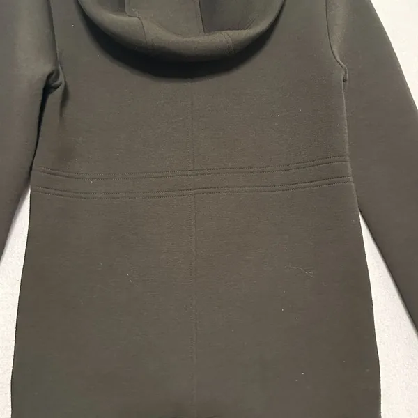 Betsey Johnson Performance Jacket Sz XS Hi-Low Brown Hooded Neoprene Gorpcore - Image 7