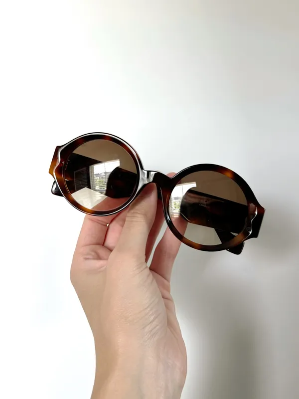 Loewe Story Round Frame Tortoiseshell Acetate Sunglasses - Image 2