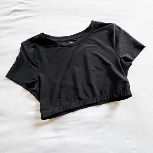 Aerie Smoothez Crop Top Bralette in True Black - Image 4