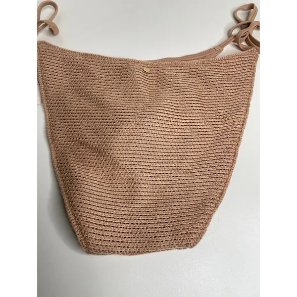 NEW Victorias Secret Bikini Bottoms Tan Crochet Size XL - Image 8