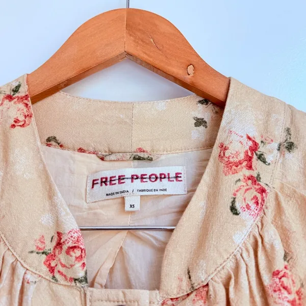 Free People‎ Rory Bomber Jacket Floral Boho Summer Spring Cowboy Roadtrip XS - Image 6