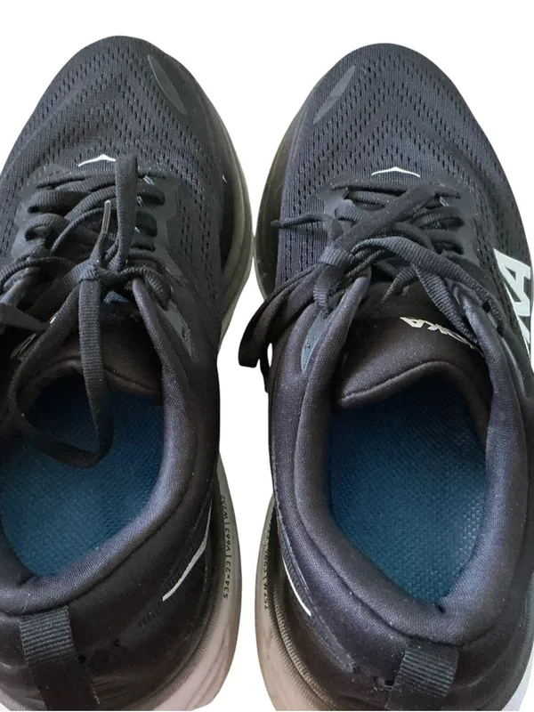 Hoka one Bondi 8 women’s running shoes size 9 black and white - Image 3
