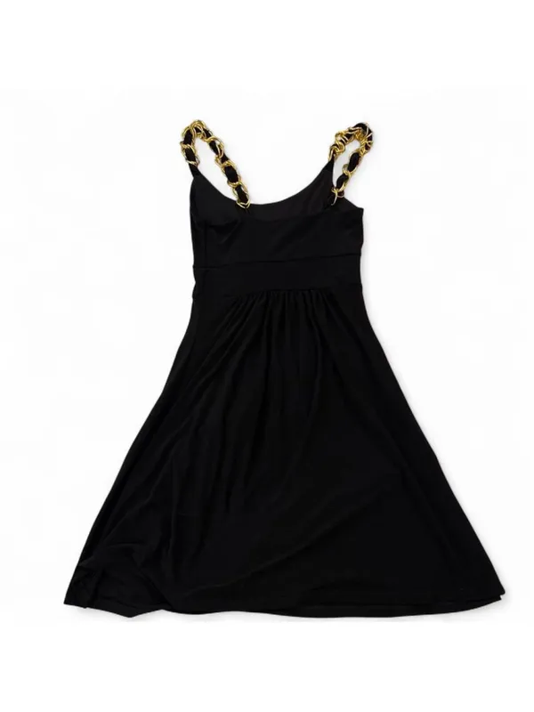 Arden B Black dress with gold chain straps - Image 5