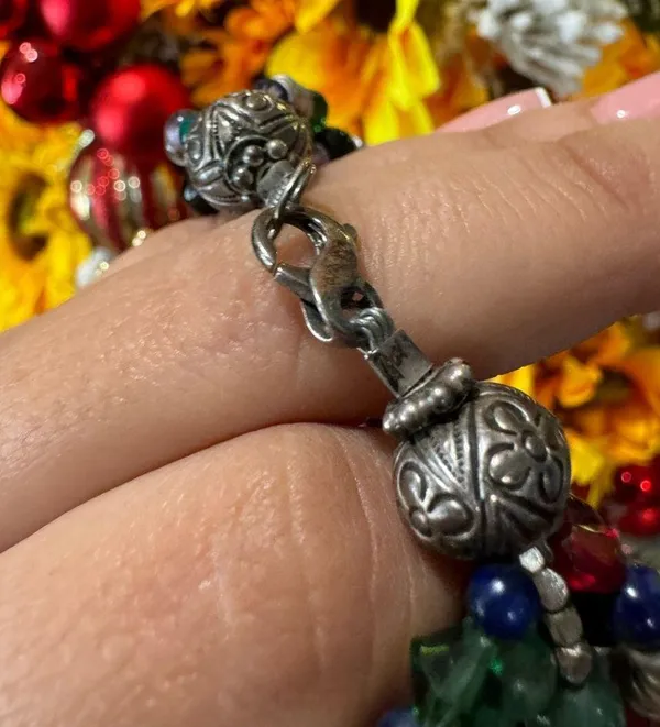 .925 sterling and crystal world handmade bracelet ✨ - Image 7