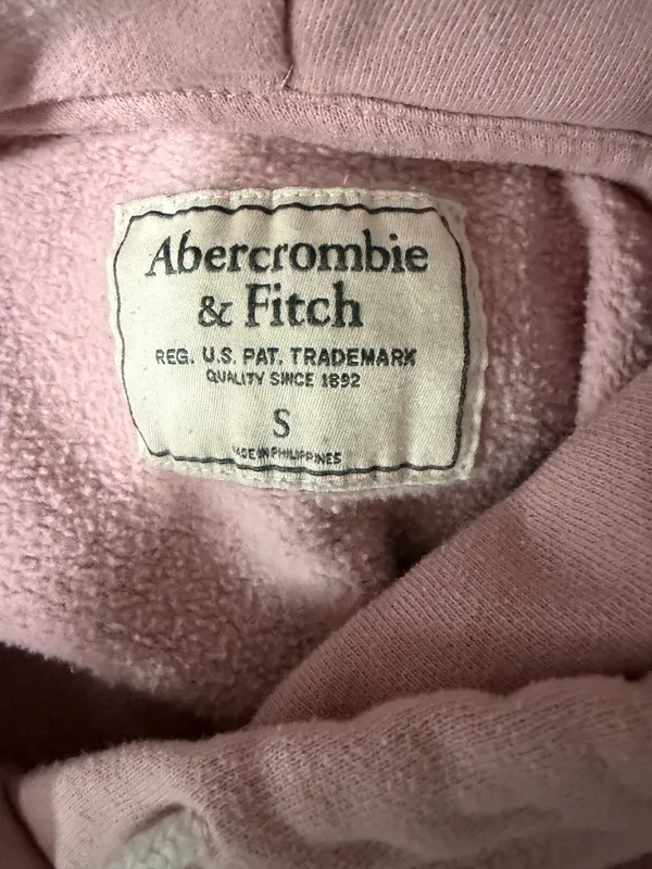 Abercrombie & Fitch Y2K Boyfriend Logo Hoodie Pink Small. - Image 5