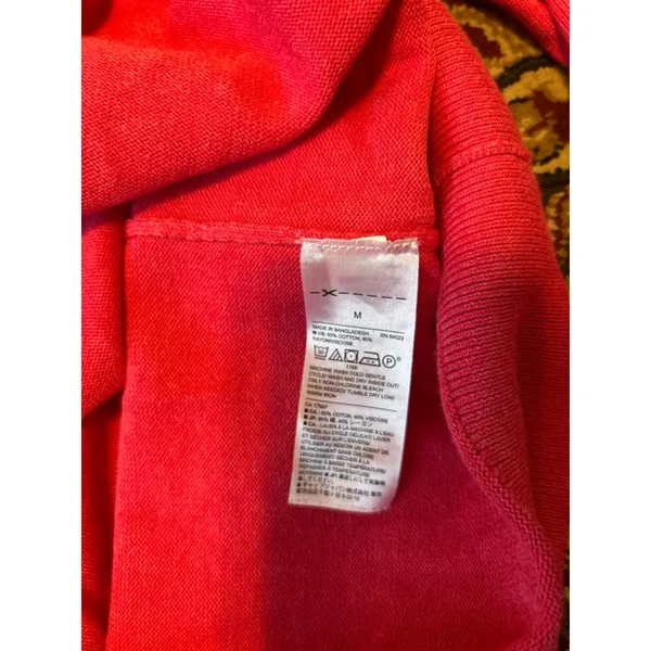 Banana Republic‎ Womens Pink Crew Neck Sweater Eyelet Knit Medium - Image 4