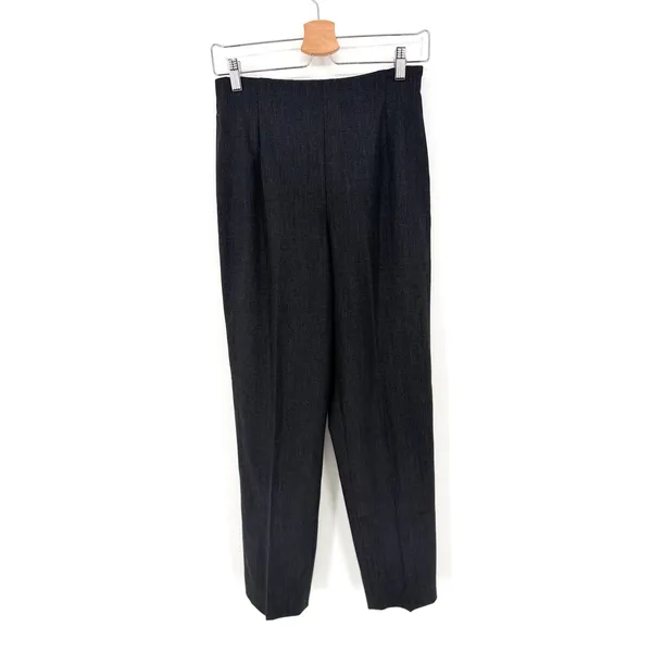 Lafayette‎ 148 New York Dress Pants 2 Charcoal Grey Wool High Waist Straight Leg - Image 2