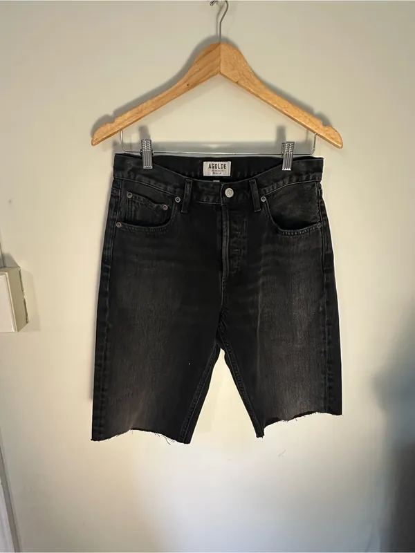 NWOT Agolde high waist Bermuda shorts black 27 - Image 2