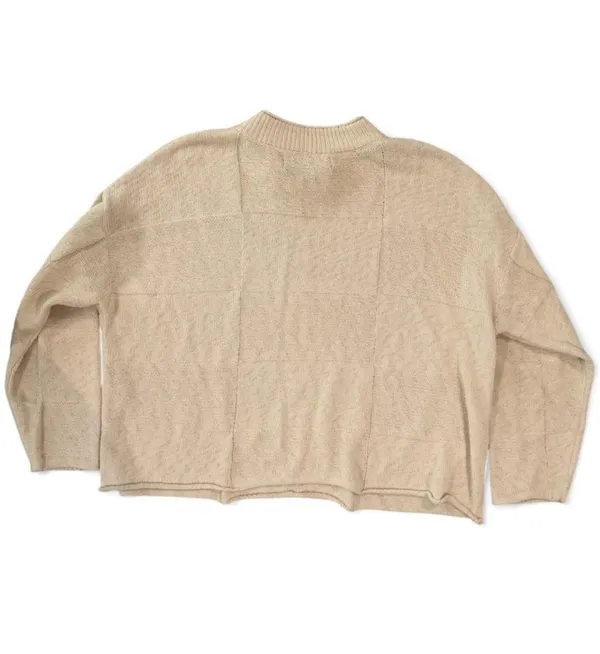 Free People FP Beach cream checkered gingham sweater M - Image 2