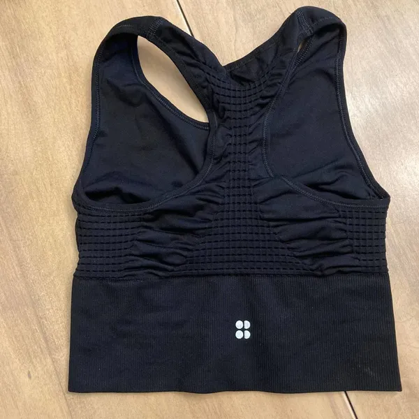 NWOT Sweaty Betty Stamina Longline Black Sports Bra Size Small - Image 4