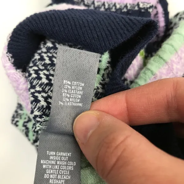 Aerie Knit Tube Top Bandeau Cotton Blend Navy Green Purple Womens Small - Image 4