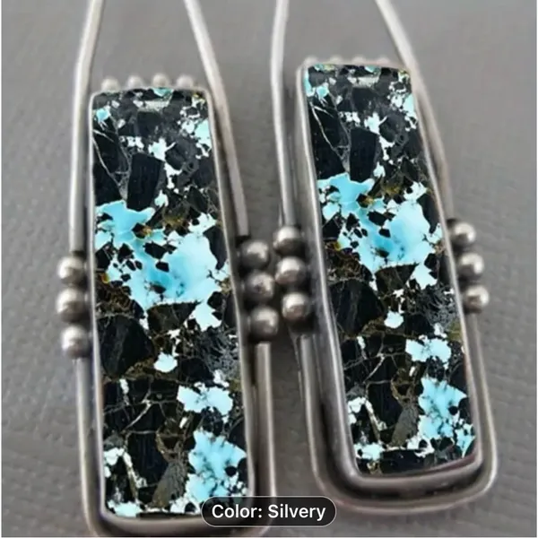 Vintage Bohemian Geometric Pendant Earrings - Image 3
