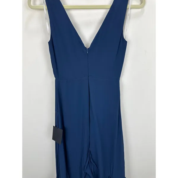 Lulus Alorna Dark Navy Sleeveless Ruffled Maxi Dress Formal Chiffon XS NWT - Image 11