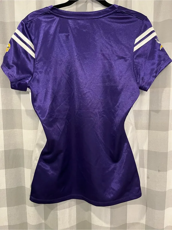 NFL Women's Lace-Up Football Tee - Purple & Gold - Image 3