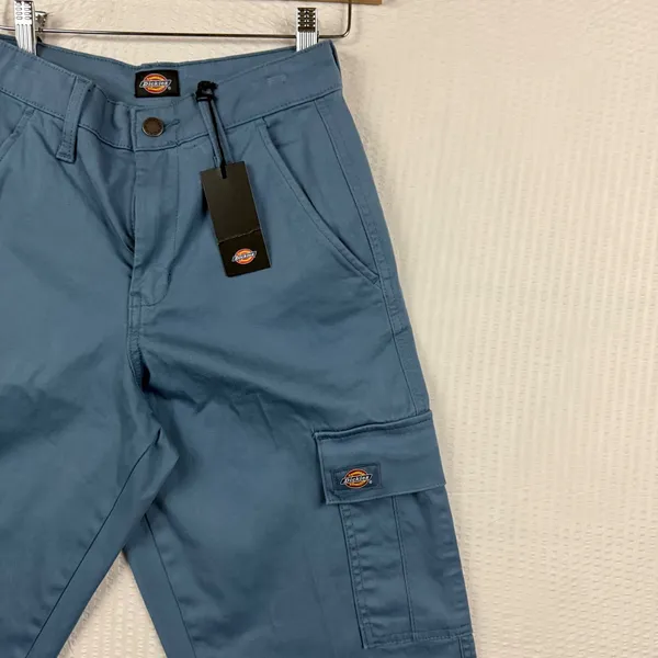 Dickies Womens Blue Slate Straight Leg Cargo Pants Size 24R New - Image 5