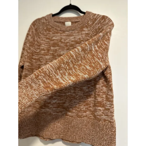 NWOT A New Day Sz: M Burnt Orange Speckle Crew Neck Boxy Wide Hem soft Sweater - Image 8