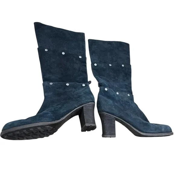 Caterpillar ANIA 3-in-1 Women's 9 Navy Leather Boots Adjustable Shaft Rugged - Image 7