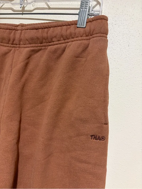 Aritzia TNA Sweatfleece Cozy Fleece Mega Fit Joggers Sweatpants Brown Medium - Image 5