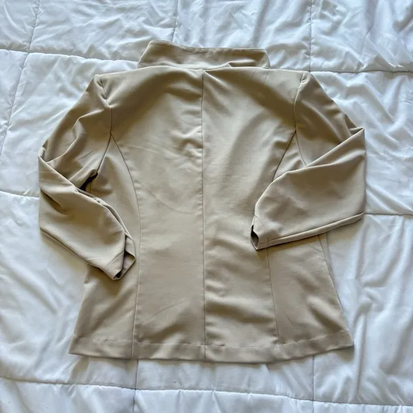 Womens Blazer Size Small Beige‎ Officechic Corpcore City Workwear Classic - Image 10