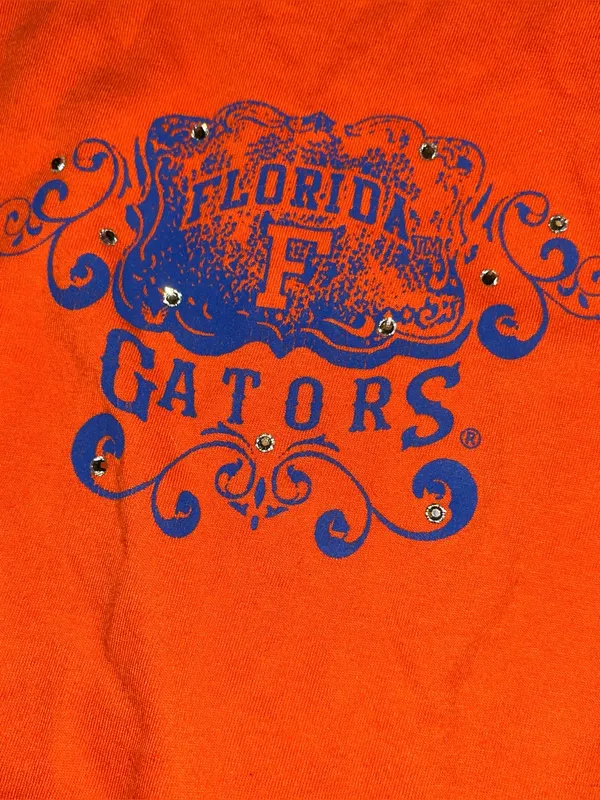 Vintage y2k early 2000s Florida Gators Orange Long Sleeve Mcbling tee - Image 2