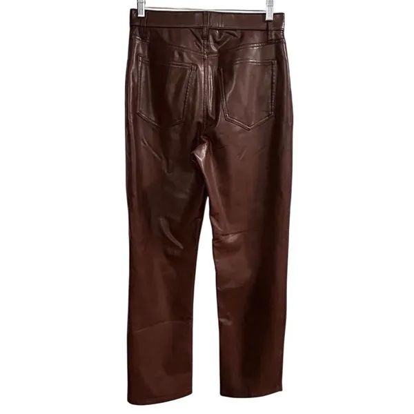 Abercrombie & Fitch Curve Love Vegan Leather 90s Relaxed size 8 Pants 29” waist‎ - Image 9