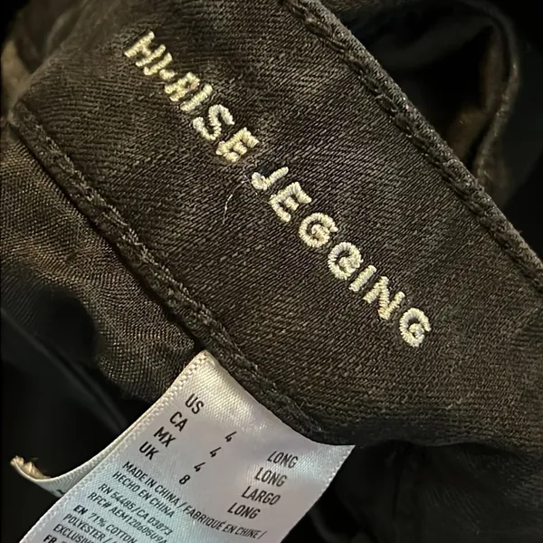American Eagle Next Level Stretch High Rise Jeggings Black Size‎ 4 Long - Image 3