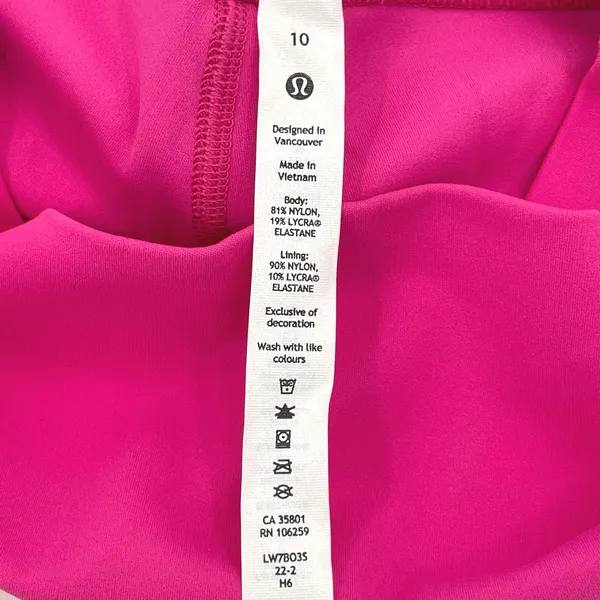 Lululemon Sonic Pink Align High-Rise 8" Biker Shorts Neon Athletic Size 10 NEW - Image 7