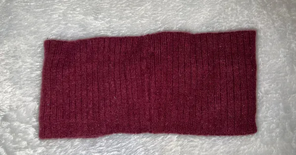 Maroon Ear Warmer Headband Red - Image 2