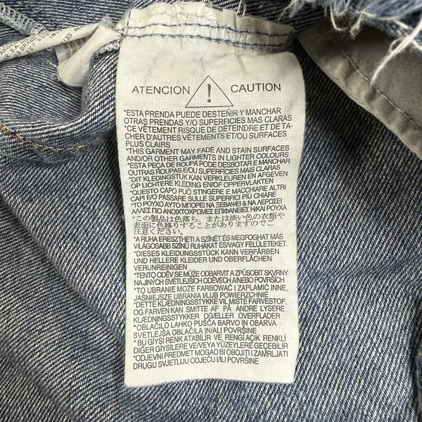 Zara Womens Jean Mini Skirt Size XS Western Buttons Festival Distressed Boho - Image 4
