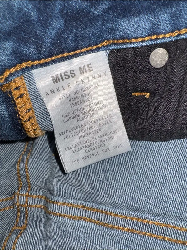 Miss Me Blue Studded Skinny Jeans - Image 4