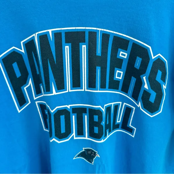 Carolina Panthers NFL Destroyed off the shoulder Tee - Image 4