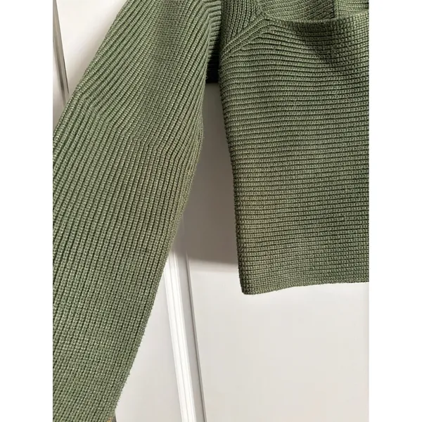 Maeve Green Square Neck Wide-Sleeve Sweater XXS - Image 7