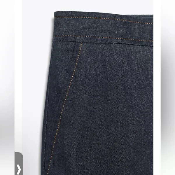Zara NWT blue denim jeans style dark denim pants - Image 10