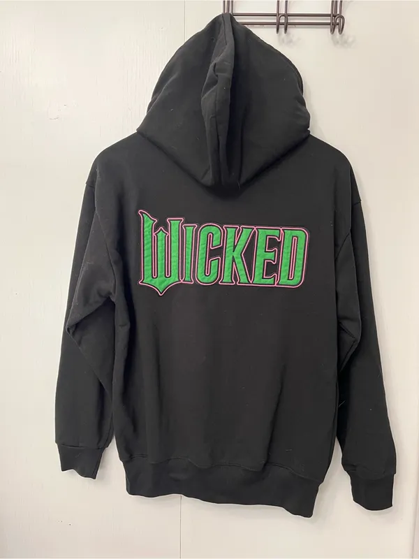 WICKED Black Full Zip Hoodie Sweatshirt NWT Women’s Sz S Universal Studios - Image 2