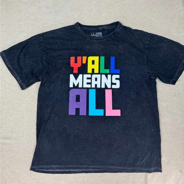 The Phluid Project T-Shirt Unisex Size M Black Y’all Means All Pride - Image 9