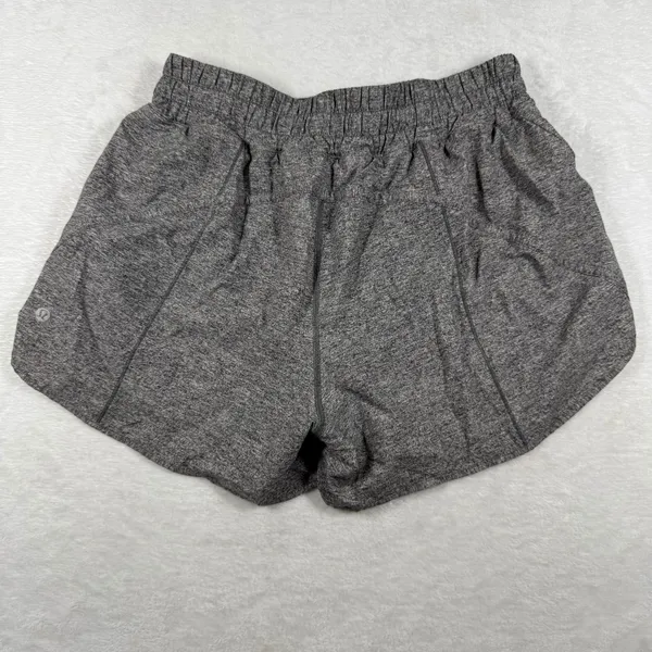 Lululemon Tracker Short V Heathered Black Gray Athletic Running Shorts Size‎ 12 - Image 7