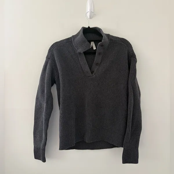Women’s Pact‎ Luxe Knit Henley Sweater Large - Image 2
