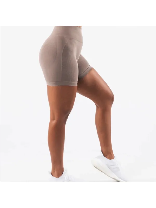 Women’s Alphalete Amplify Contour Shorts Mocha Brown Size M - Image 2