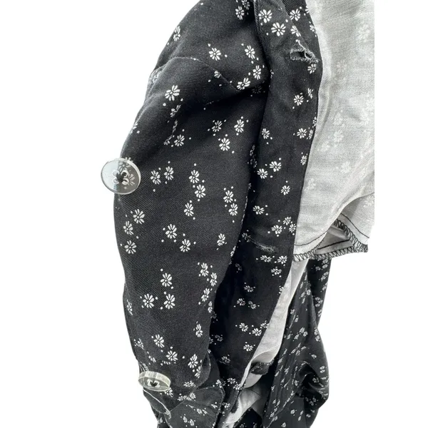 VETTA The Two Piece Apron Jumpsuit Size 18 Black Floral‎ Convertible Organic USA - Image 9