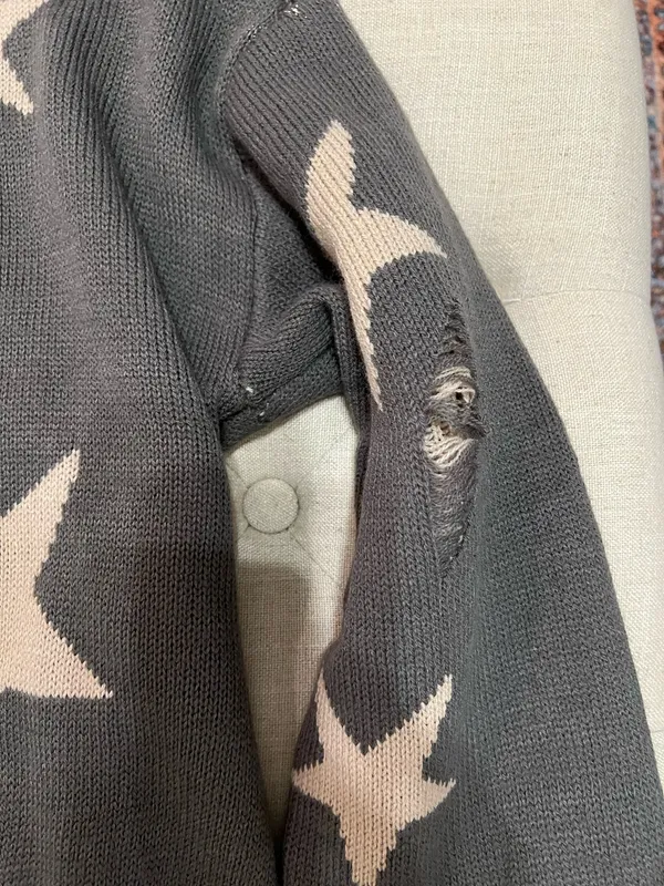 Vintage Havana Sweater Grey Star - Image 3