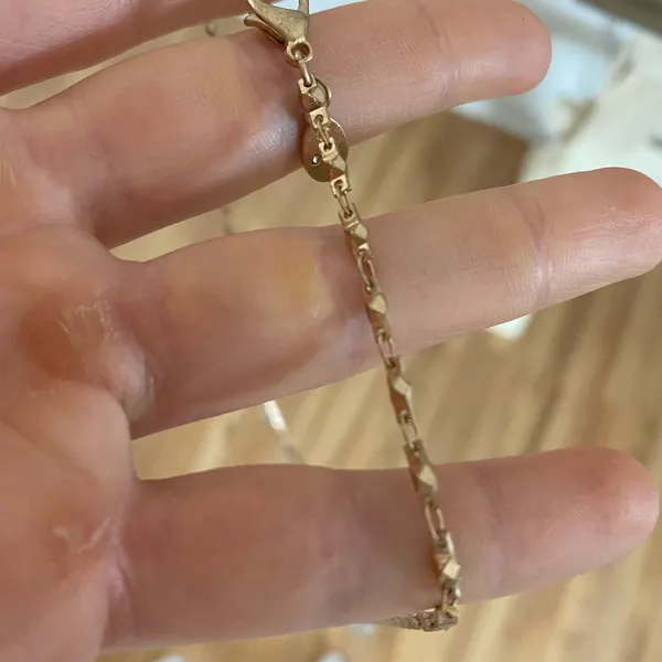 Loft rose gold long chain with small tassels and beads - Image 5