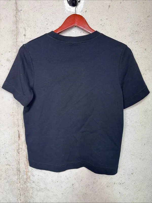 COS Black Short-Sleeve crop Crewneck Tee - Image 3